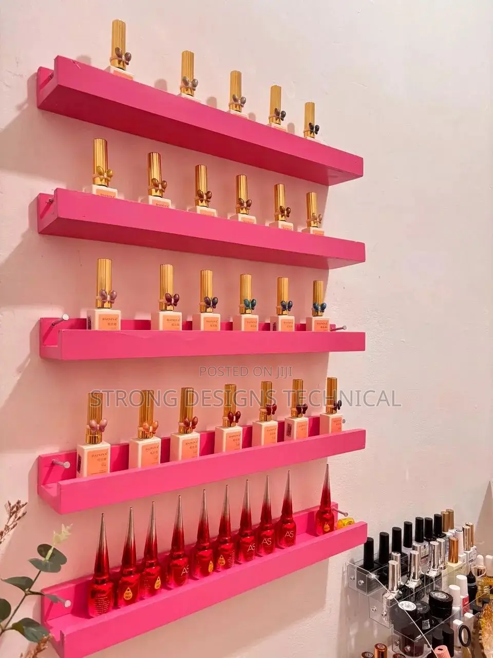 5 Piece Set of Nail Polish Shelves / Manicure Shelf