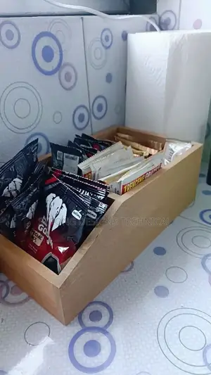 Wooden Sachet Storage Box for Coffee Snacks Sweets