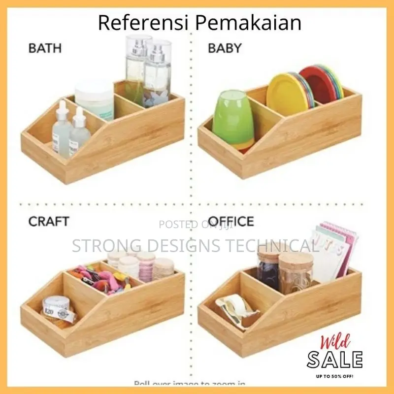 Wooden Sachet Storage Box for Coffee Snacks Sweets
