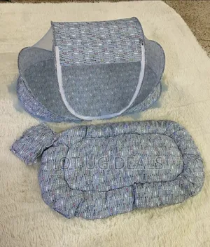 3 Pc Foldable Baby Infant Bed Mosquito Net, Mattress, Pillow
