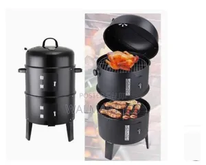 3 in 1 Charcoal BBQ Grill Smoker
