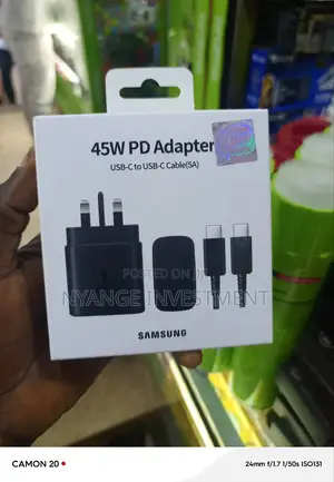 Type C to C Adaptor and Charger. Samsung C to C Charger