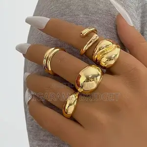 Gold Chunky Rings (5pcs)