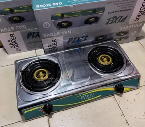 Photo - Pixel Brand New Stainless Steel Double Burner Gas Cookers