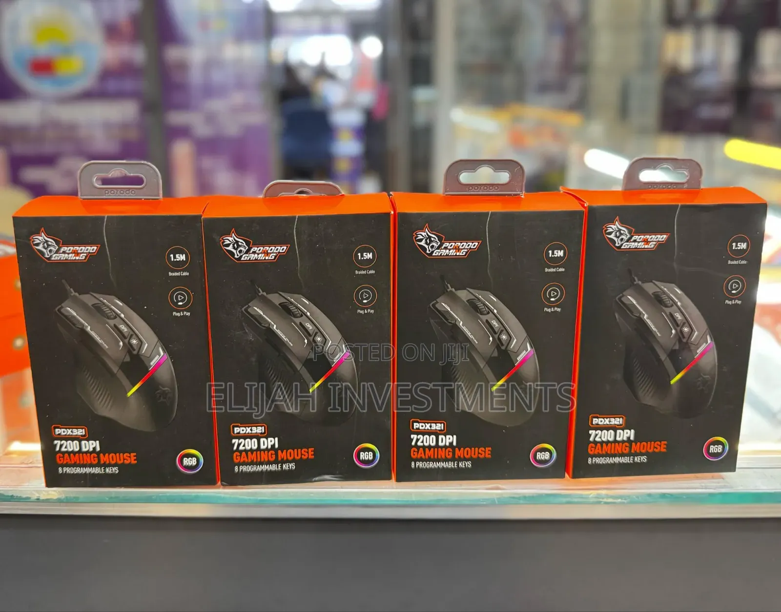 Porodo Gaming 8d RGB Wired Mouse Dpi