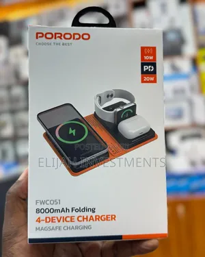 Porodo 8000mah Folding 4-Device Charger