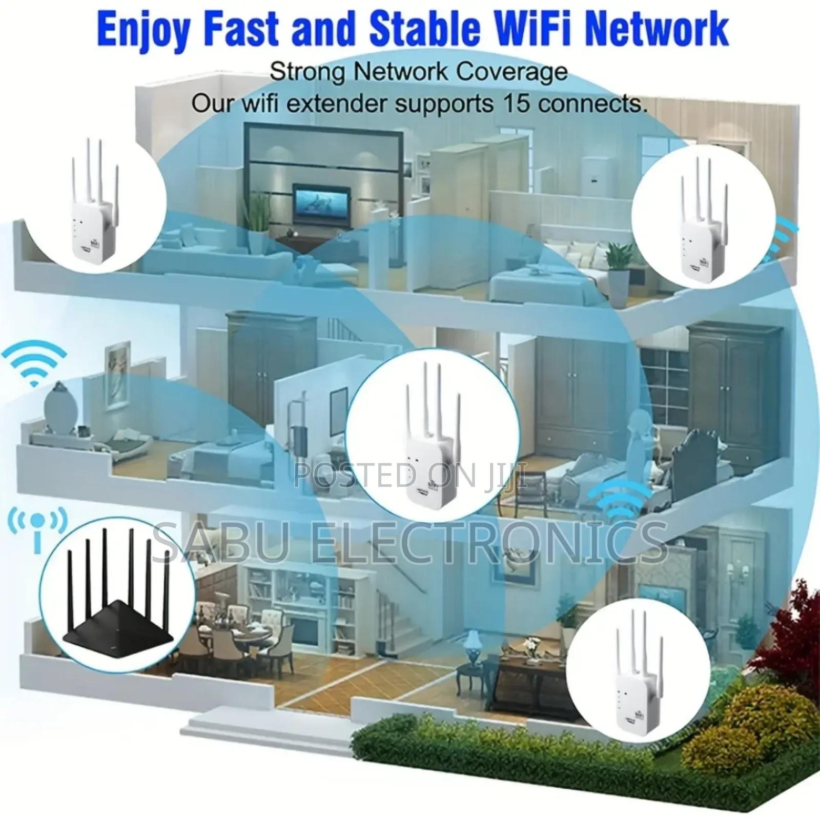 Dual Band Wifi Signal Booster for Home and Office– Fast Easy Setup