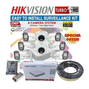 8 Channel Hik Vision CCTV Camera System Full Color Kit Kesk