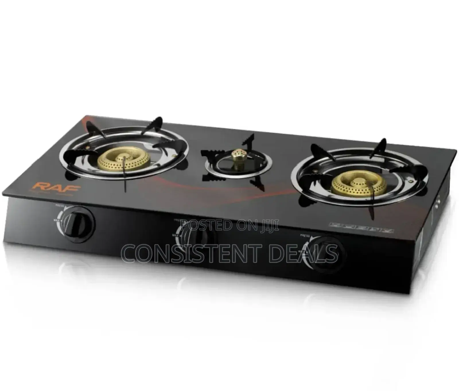 Raf 3 Burner Countertop Gas Stove