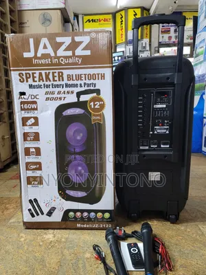 Jazz 12" Dual Speaker With Bluetooth 2 Wireless Microphones