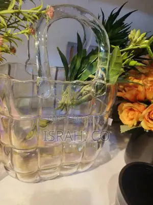 Purse Vase for Flowers Glass Bag