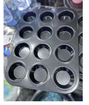 12holes Of Cup Cake Tray - Black