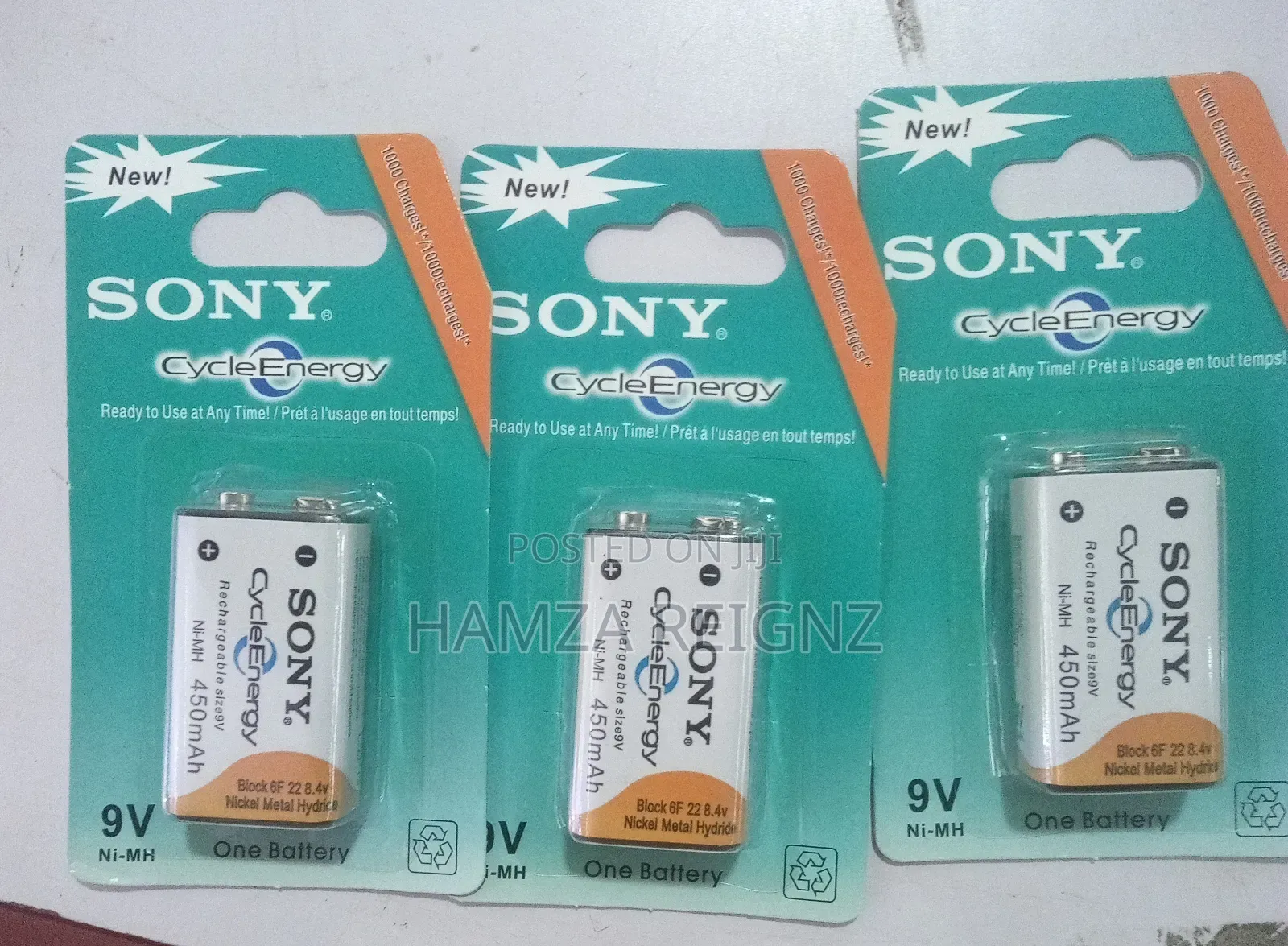 Sony Cycle Energy 9v Rechargeable Battery 450mah