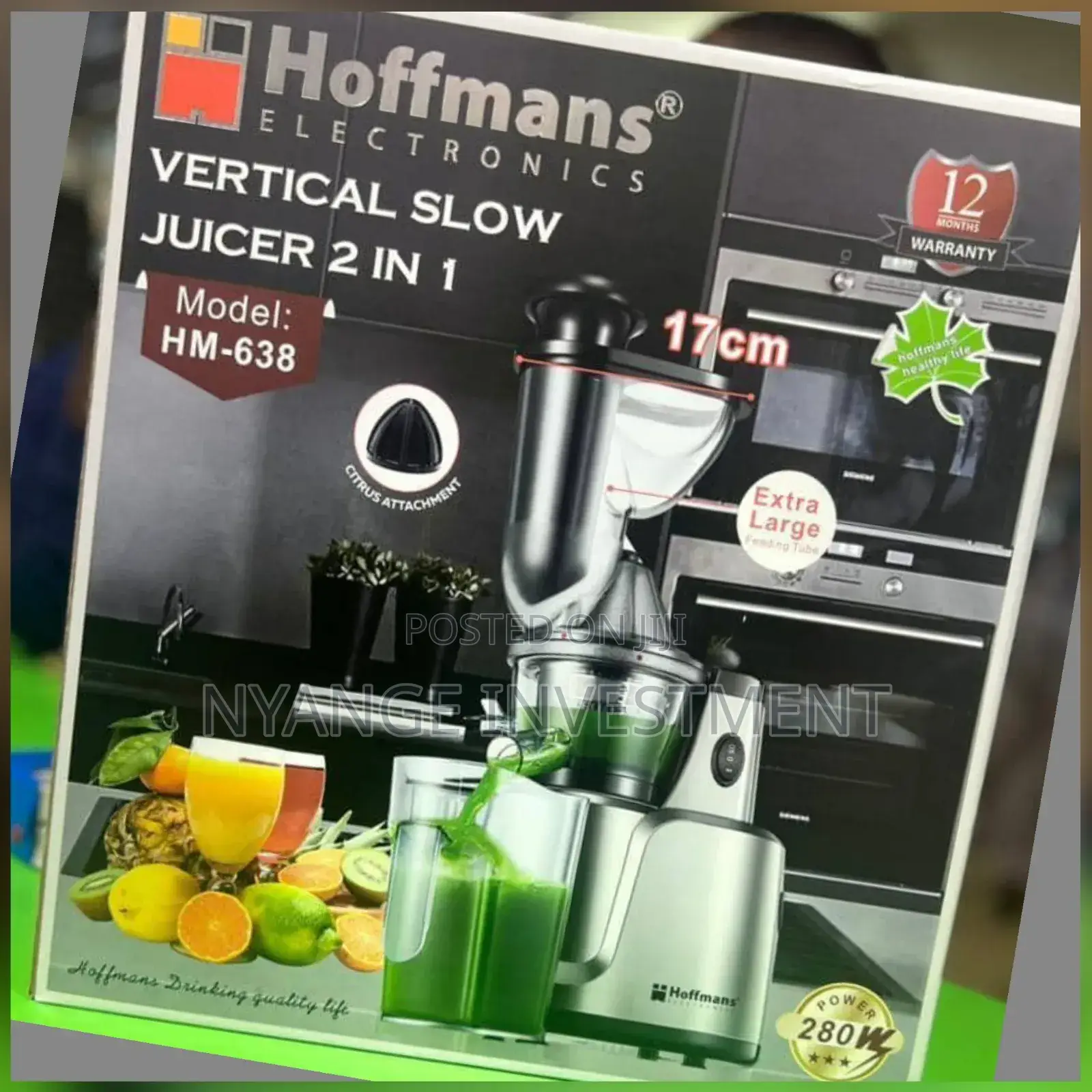 Hoffmans Vertical Slow Juicer. 2in1slow Juicer