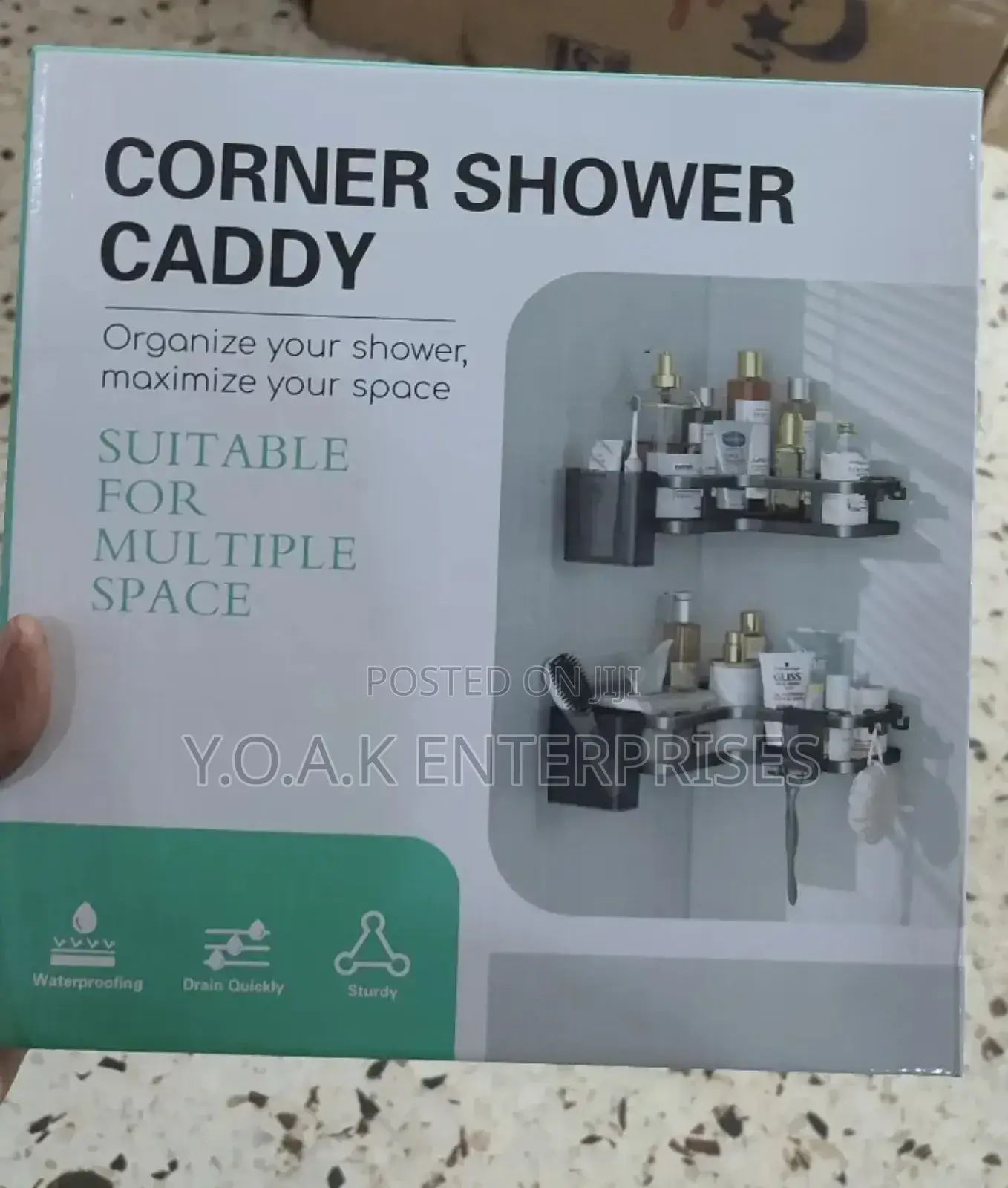 Metallic Corner Shelf Multi Purpose