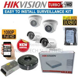 4 Channel Hik Vision 2mp CCTV Camera System Kit Fowh
