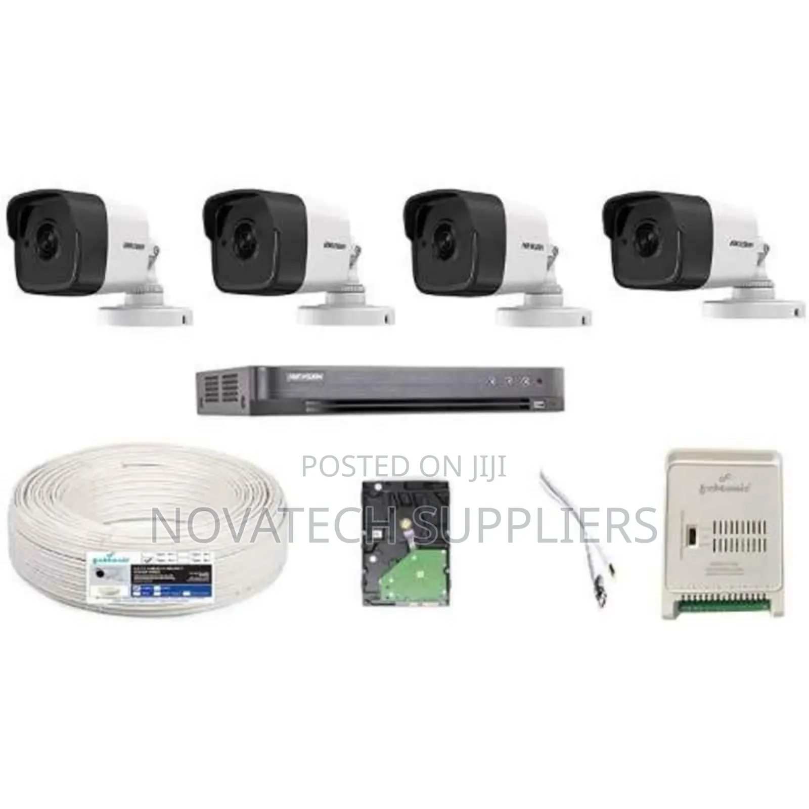 4 Channel Hik Vision CCTV Camera System Kit Color Vu Caek