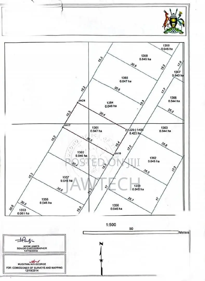 Plots in Namugongo Sonde Hill View Estate 50x100 55m Each