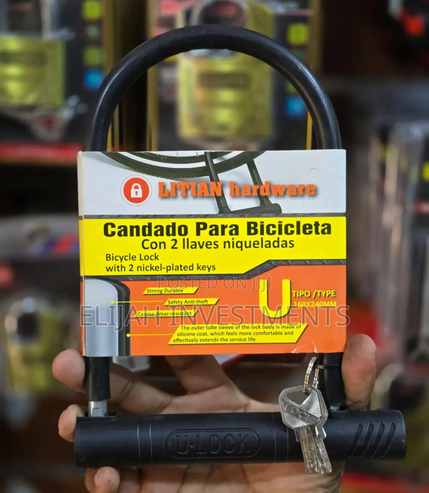 Anti-Theft Heavy Duty U Lock for Bikes,Motorbikes