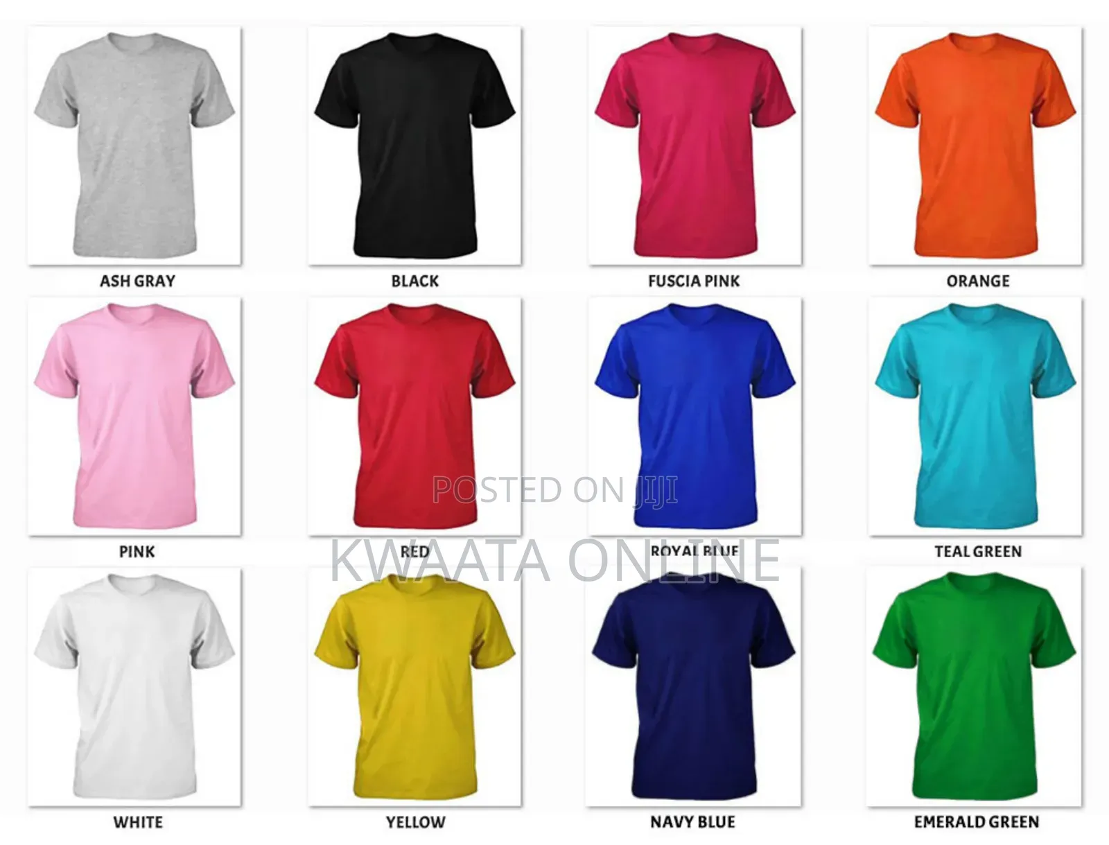 Round Neck High Grade Quality T-Shirts -All Colors