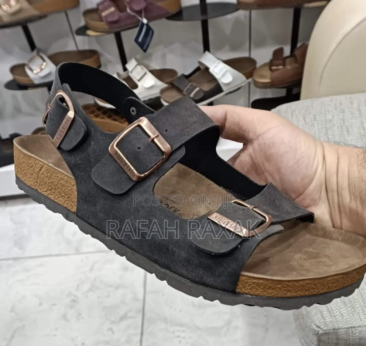 Men’S Classic Black Ankle Strap Birkenstock Arizona Sandals