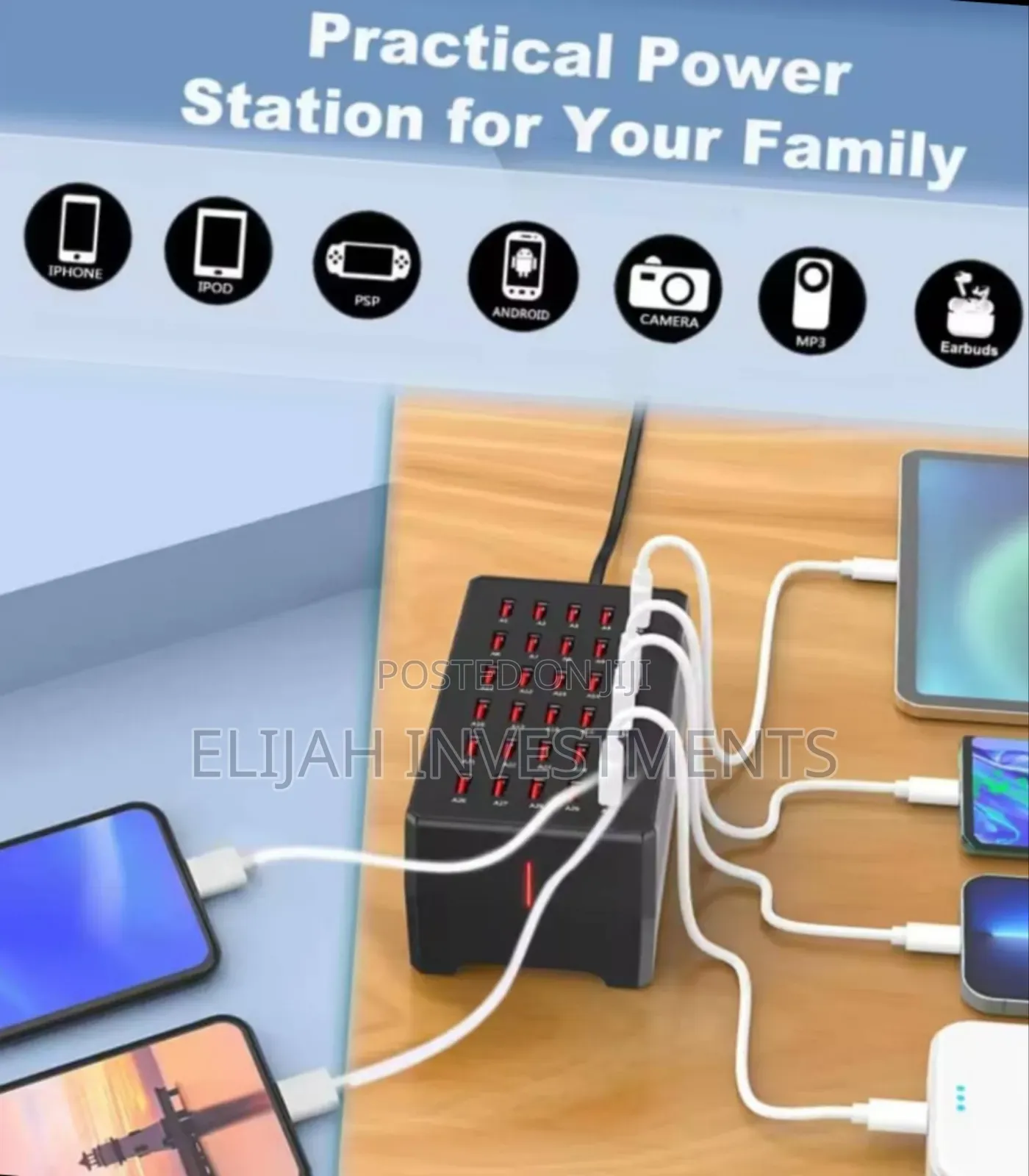 30-Port 150w/30a Multiple Usb Charging Station
