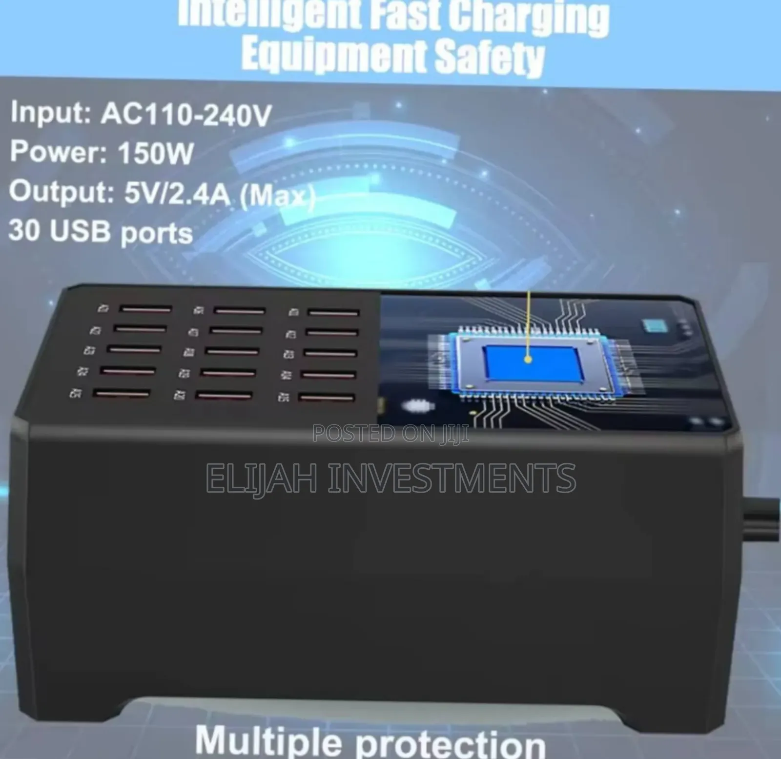 30-Port 150w/30a Multiple Usb Charging Station
