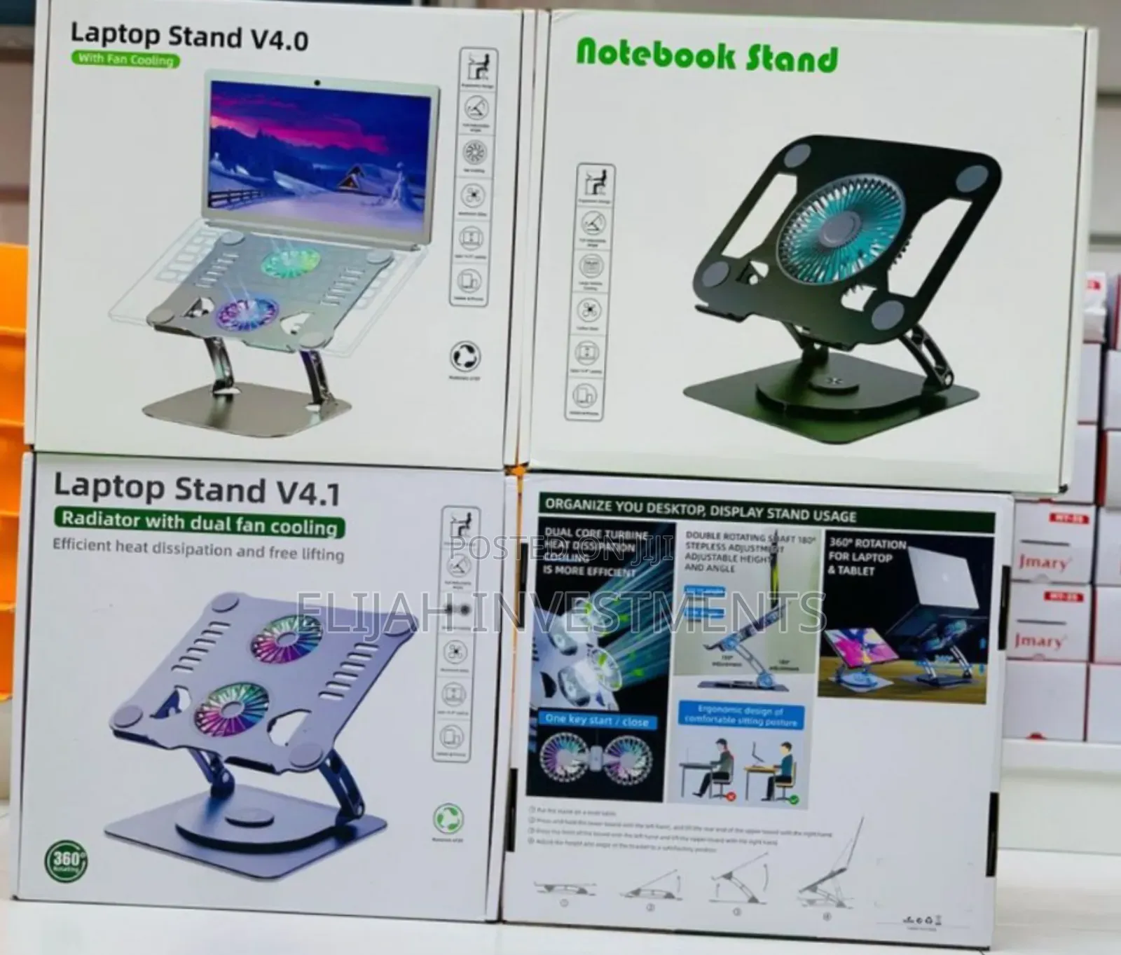 Laptop Stand With Dual Fan Cooling