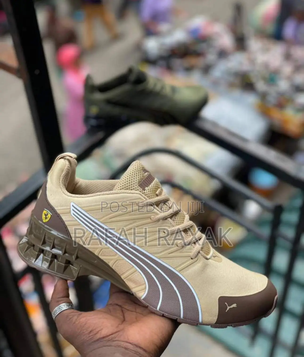 Original Men’S Brown Puma Ferrari Trail Luxury Sneakers