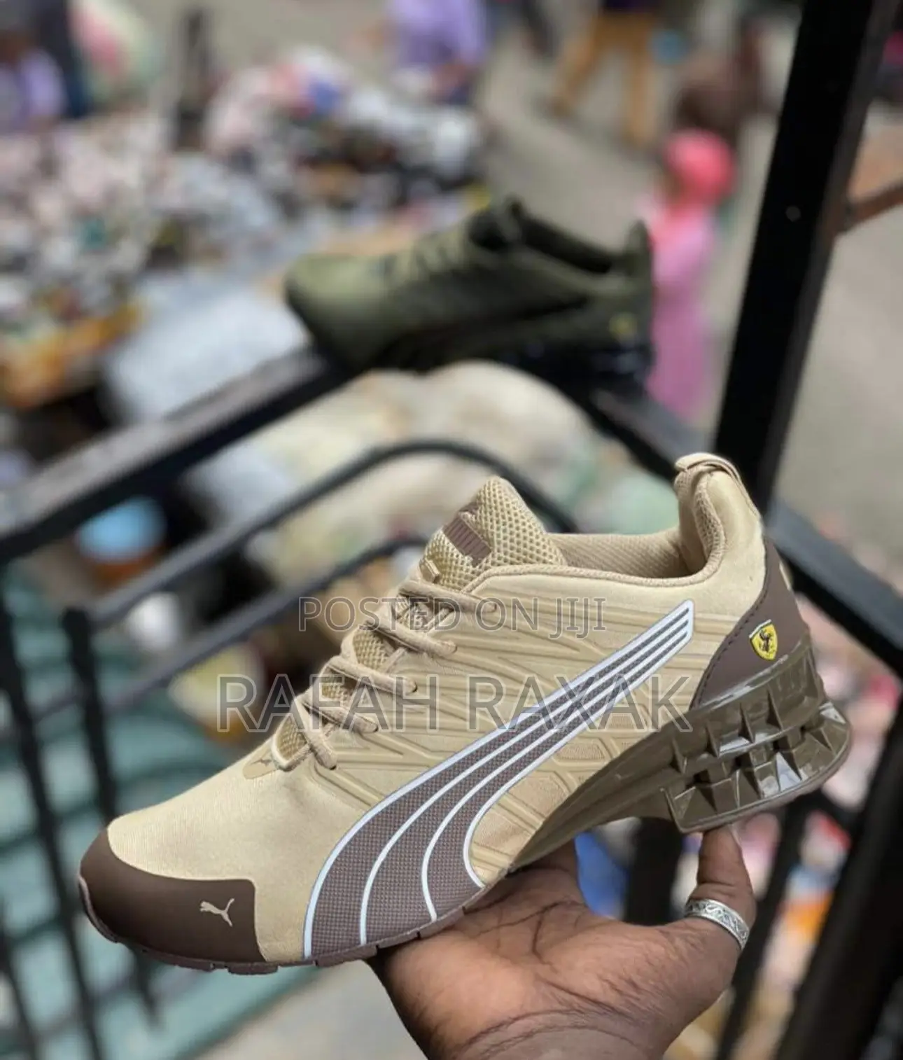 Original Men’S Brown Puma Ferrari Trail Luxury Sneakers