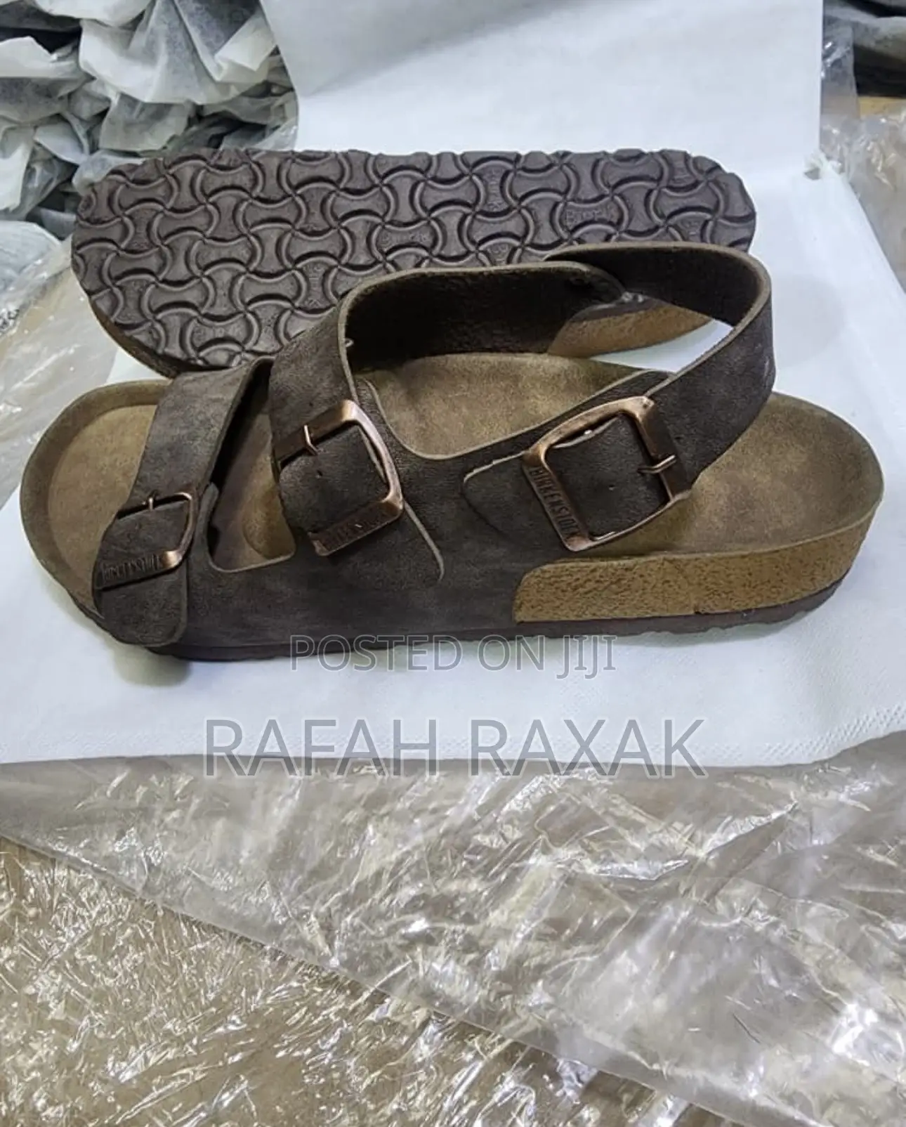 Men’S Coffee Brown Birkenstock Arizona Ankle Strap Sandals