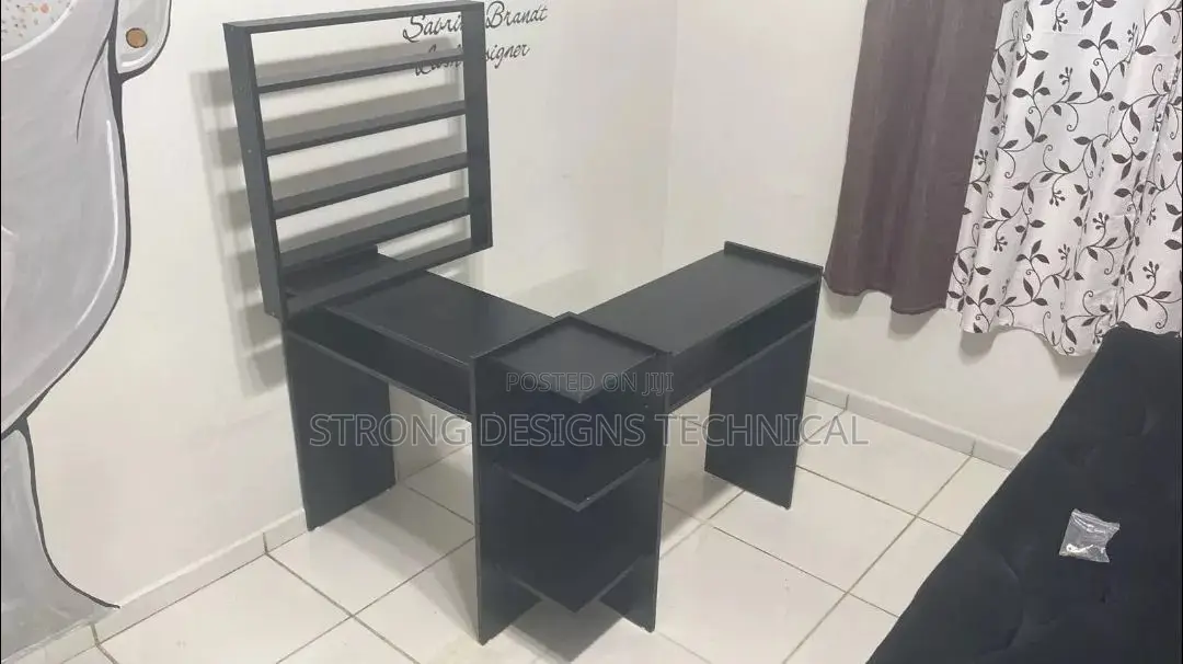Manicure Table With A Nail Polish Shelf.