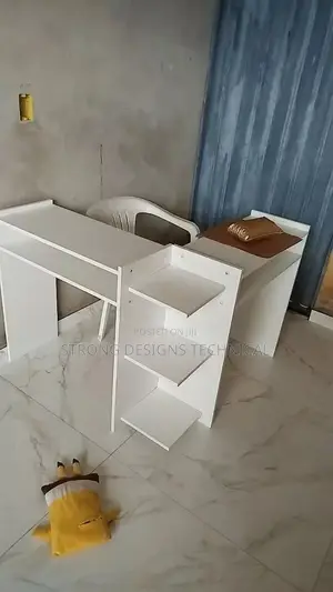 Manicure Table With A Nail Polish Shelf.
