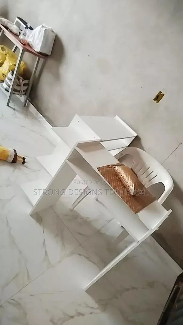 Manicure Table With A Nail Polish Shelf.