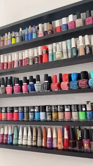 Manicure Table With A Nail Polish Shelf.