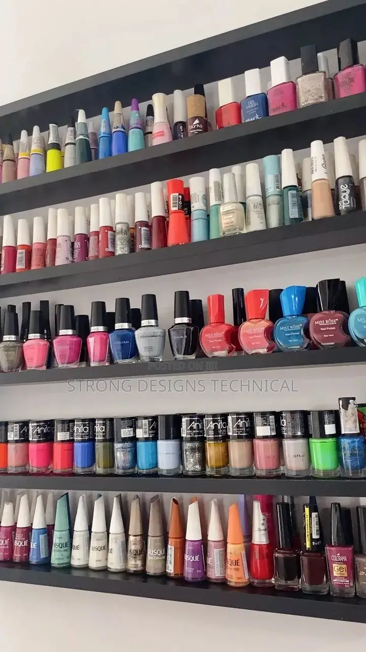 Manicure Table With A Nail Polish Shelf.