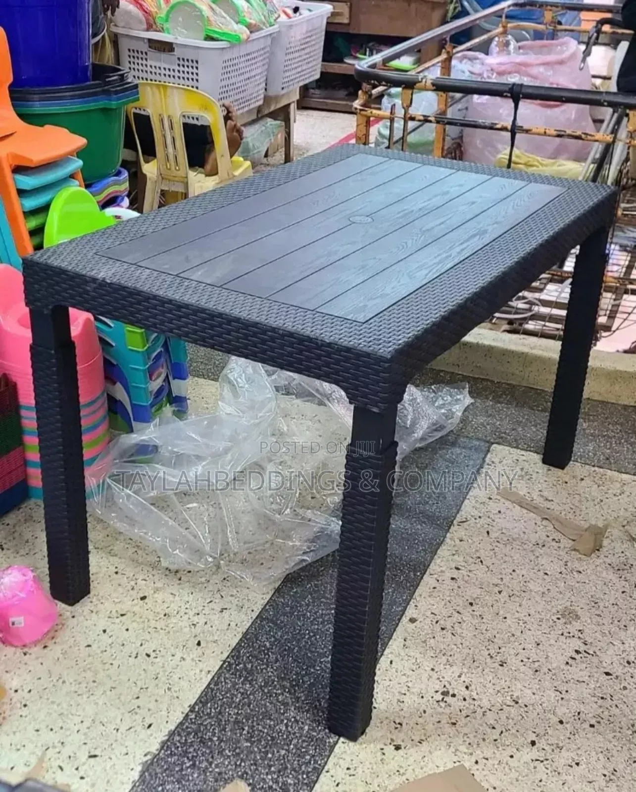 Outdoor Coffee Bistro Rattan Style Table
