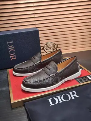 Classic Dior Designer Leather Moccasins in Stock