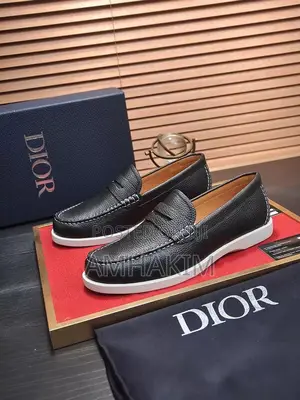Classic Dior Designer Leather Moccasins in Stock
