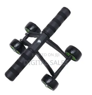 Roller Exerciser | 4 Wheel Ab Roller-Green/Black
