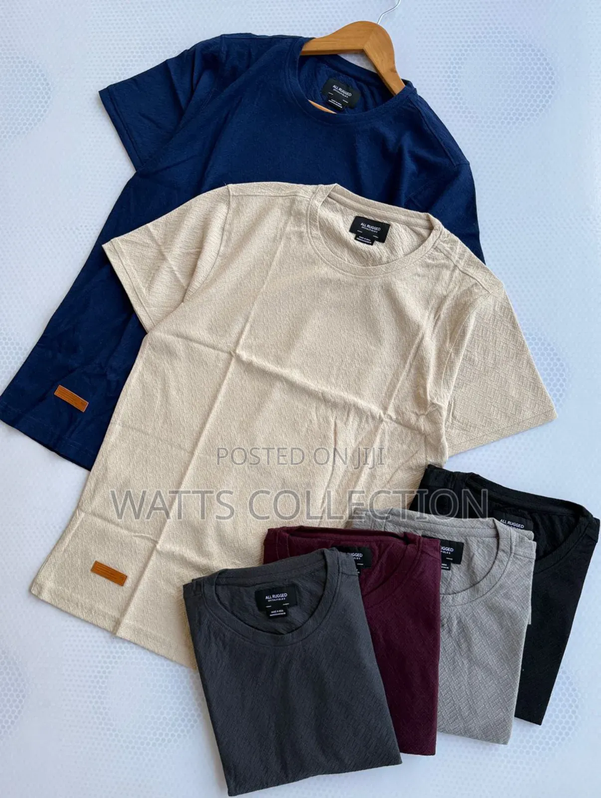 Round Neck Textured T Shirts