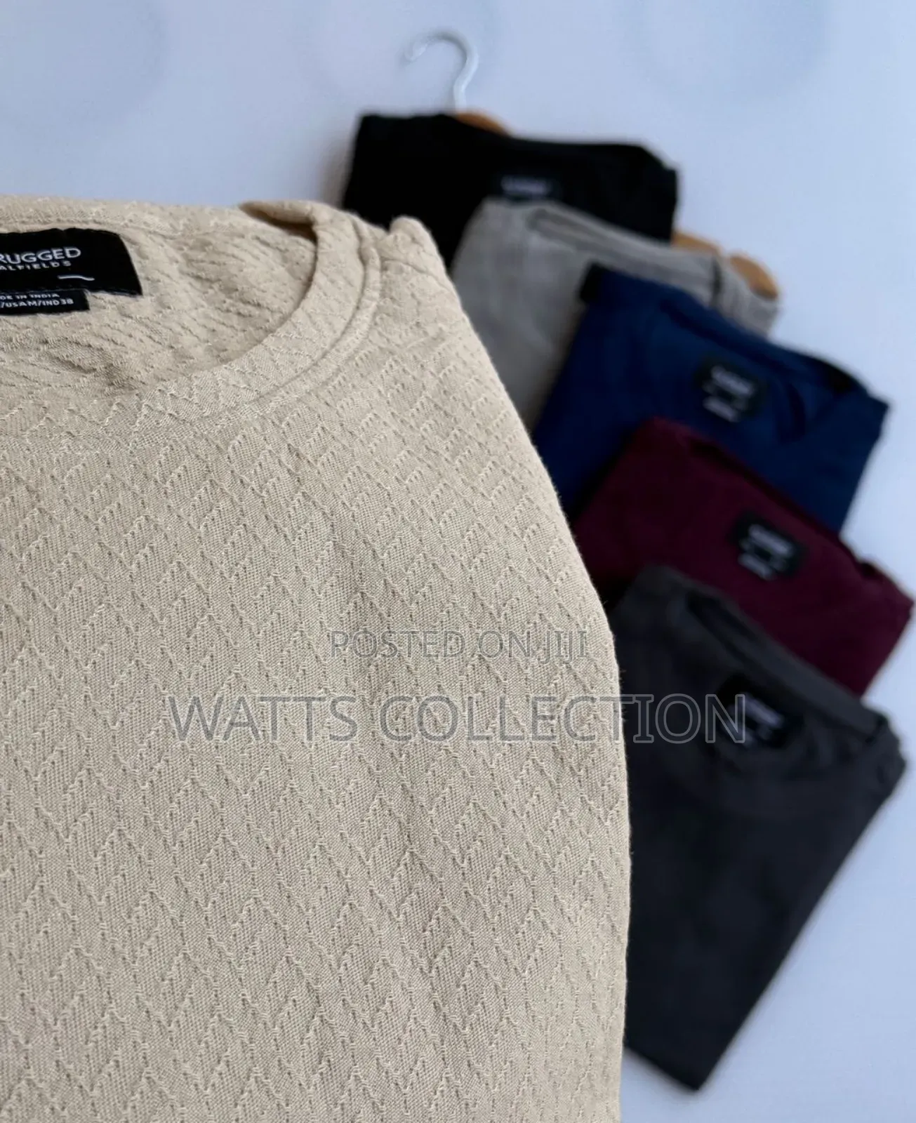 Round Neck Textured T Shirts