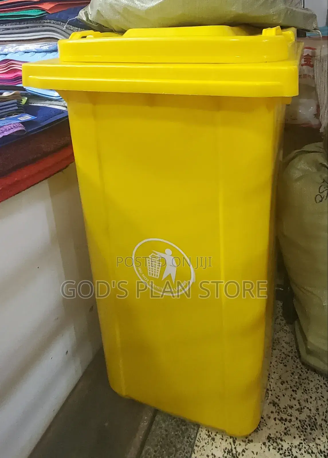 Yellow Plastic Dust Bins Plastic Dust Bins 120litres