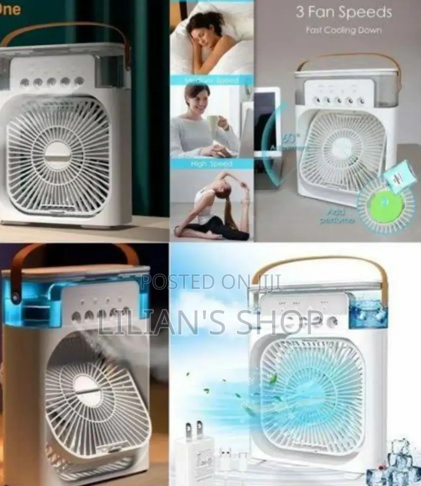 Portable 2 in 1 Air Cooler Fan Humidifier