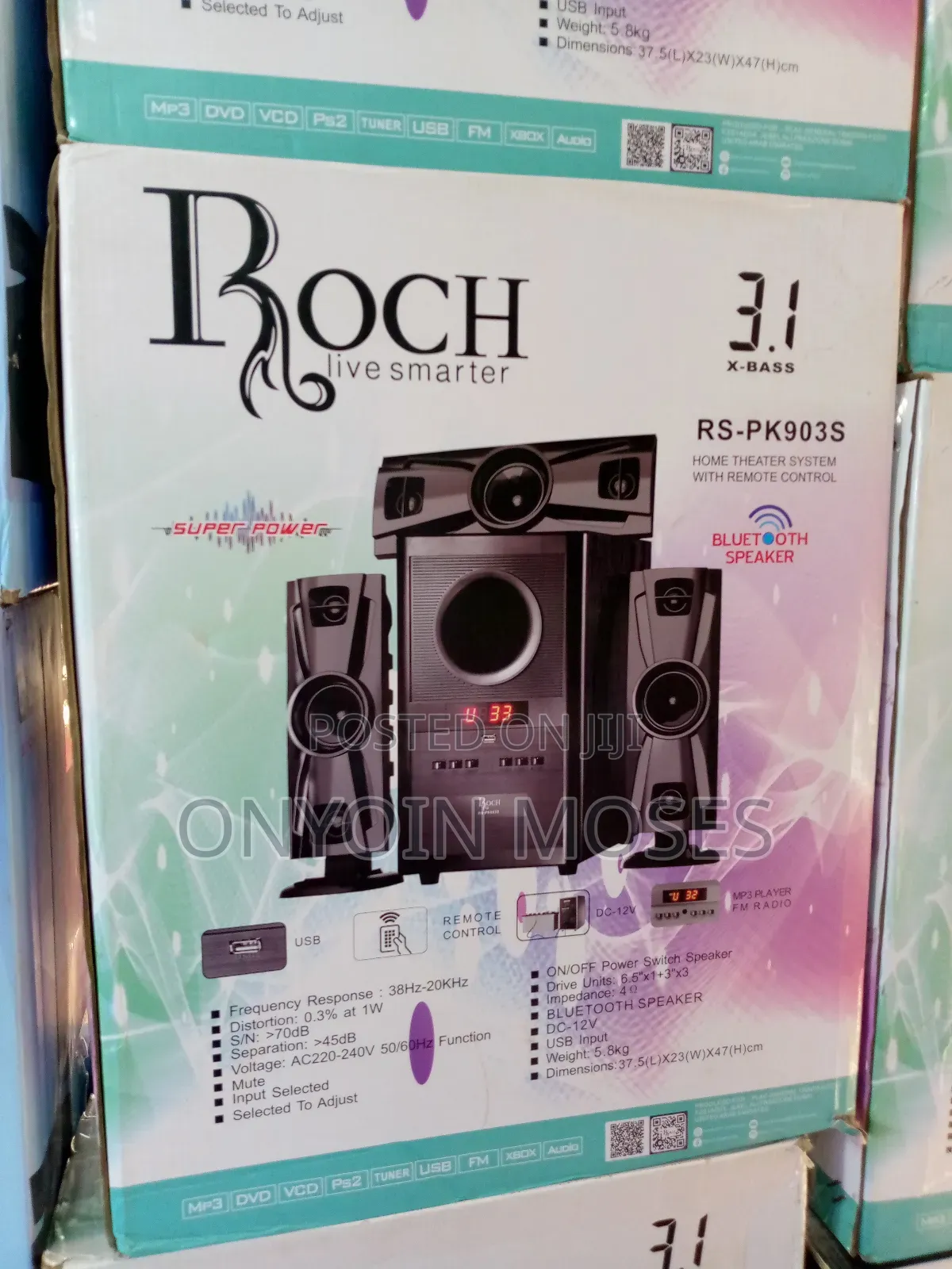 Rochi 3.1 Digital Subwoofer With 3 Speakers