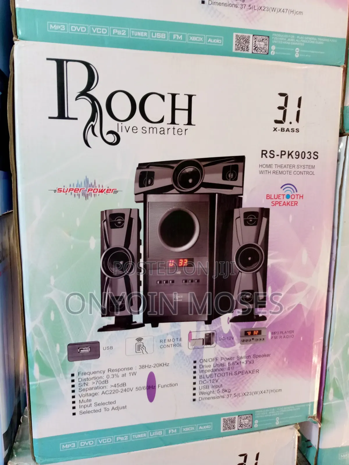 Rochi 3.1 Digital Subwoofer With 3 Speakers