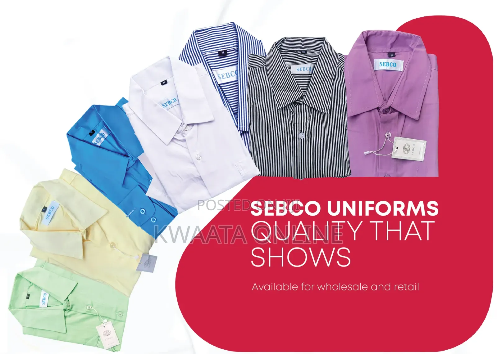 A Dozen of Sebco School Uniform Shirts-All Size/All Colors