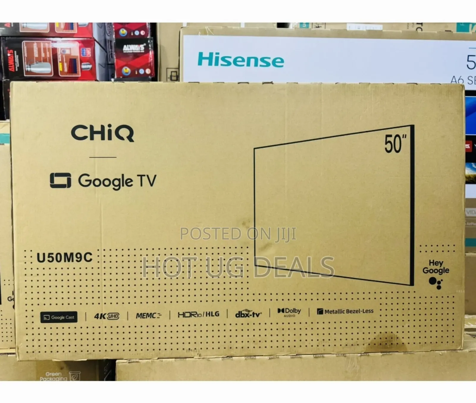 Chiq 50 Inch 4k Led Digital Smart Android Tv - Black