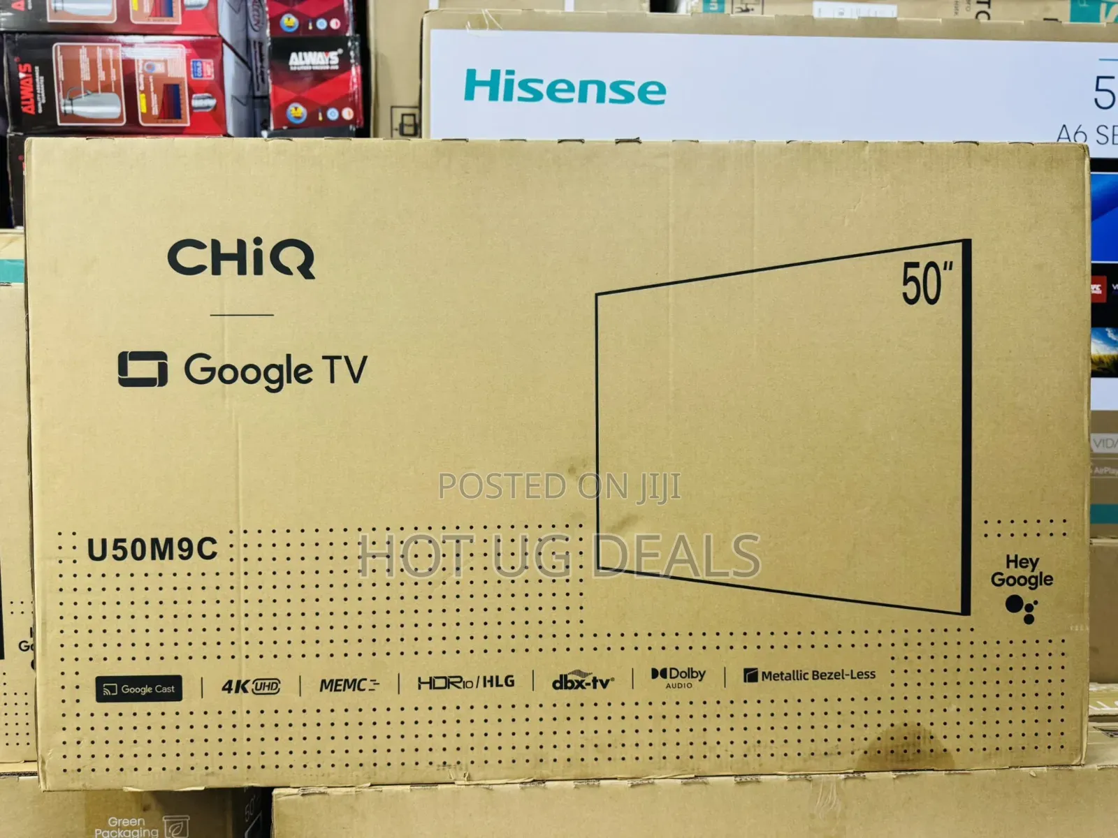 Chiq 50 Inch 4k Led Digital Smart Android Tv - Black