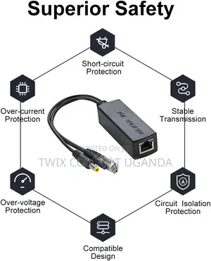 Gigabitpoe Splitter, 48v to 12v